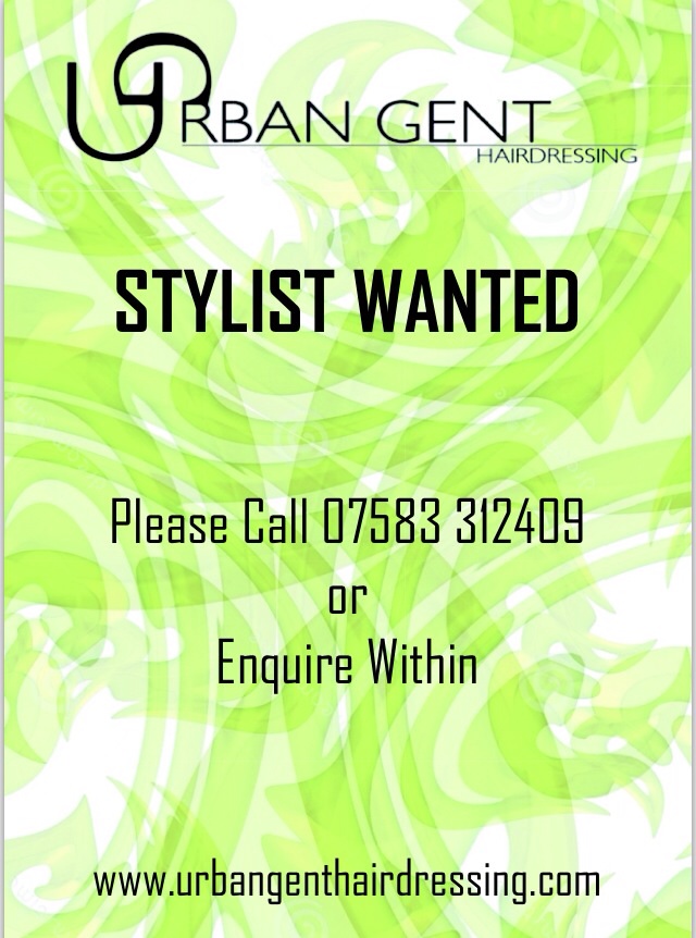 Stylist wanted @ Urban Gent Hairdressing